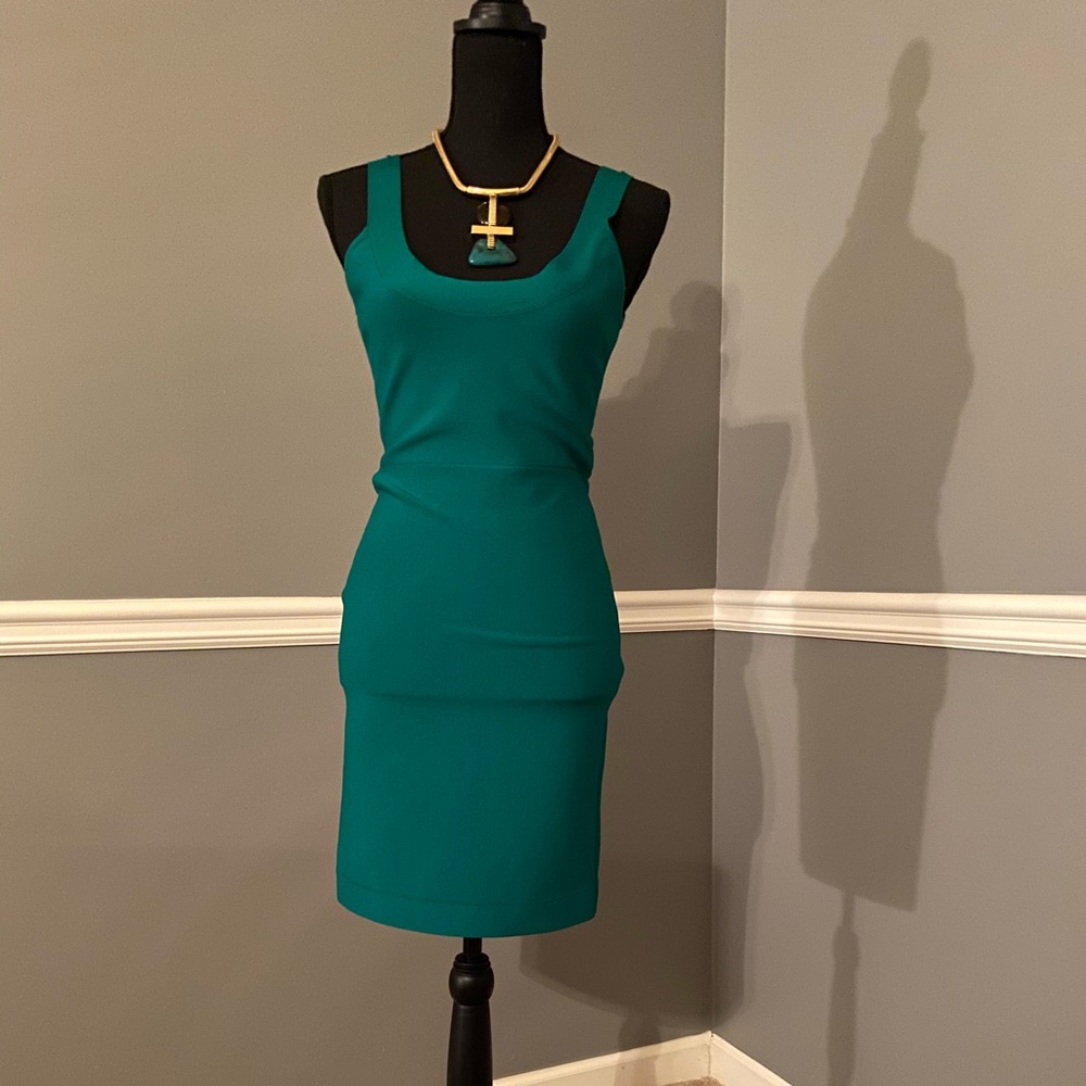 BCBGMAXAZRIA Green Mini Bandage Bodycon